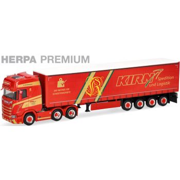 Scania CS 20 Hochdach Gardinenplanen-Sattelzug, Hans Kirn Spedition und Logistik, Egenhausen - Baden-Württemberg, Herpa Premium