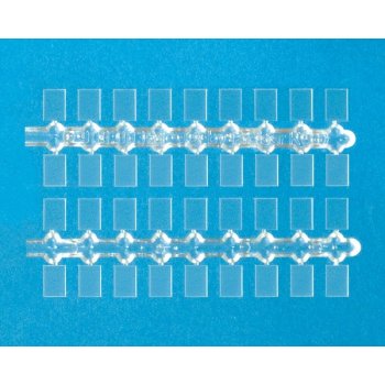 Sockel glasklar 7 x 5 mm, 108 Stück (zum Aufstellen von Figuren etc.)