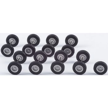 Radsätze einzeln bereift, grau, 8 Achsen + 1 Rad, Durchmesser 12,75 mm