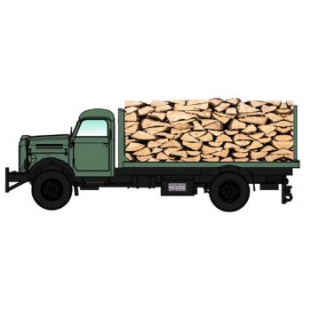 Borgward B 4500 Flachpritsche beladen mit Schnittholz