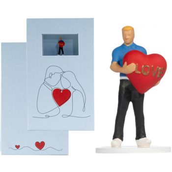 Geschenkbox Alles Liebe 9x15cm 2,5 hoch, im Deckel mit Mann u.Herz, die Box öffent sich wie ein Buch mit Magnetverschluß, Platz für ein extra Geschenk