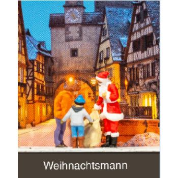 Weihnachtsmann - Motiv-Box, Exklusivausführung sorgfältig handbemalt