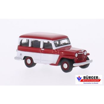 Jeep Willys Station Wagon, 1954, rot/weiß