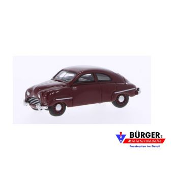 Saab 92B, dunkelrot, Baujahr 1953