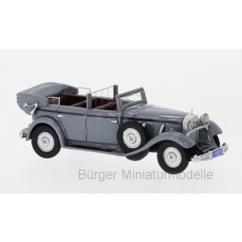 Mercedes-Benz 770 (W07) Convertible, Cabrio mit offenem Verdeck, grau, RHD, Baujahr 1930