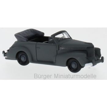 Opel Kapitän Cabriolet, Verdeck offen, Wehrmacht, mattgrau, Baujahr 1940