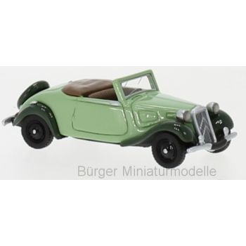 Citroen Traction Avant Cabriolet, hellgrün/dunkelgrün, Baujahr 1936