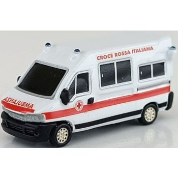 Fiat Ducato 2.Serie, Ambulanz Croce Rossa, Italien, (Metal Edition Pi.R.A.T.A.), Spur N